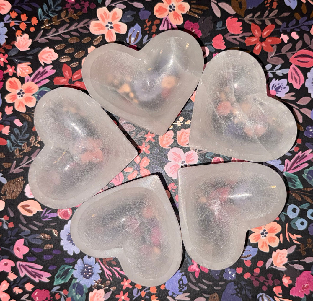 Selenite Heart Bowl (Small)