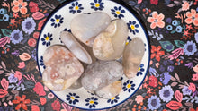 Load image into Gallery viewer, Pink flower agate heart
