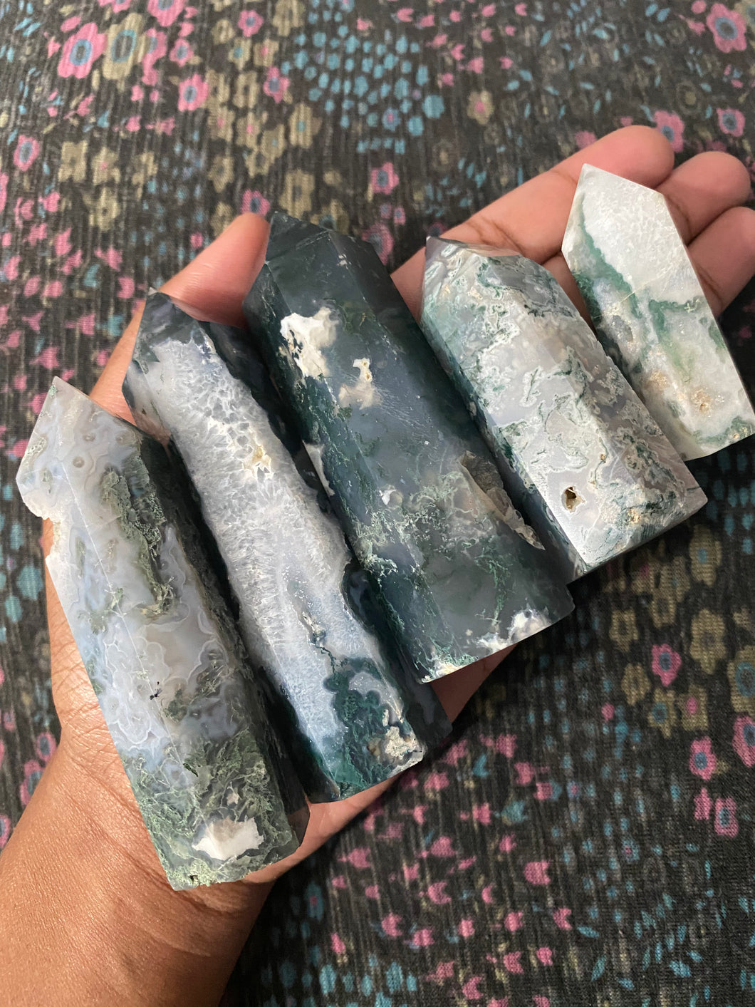 Moss Agate Tower Point